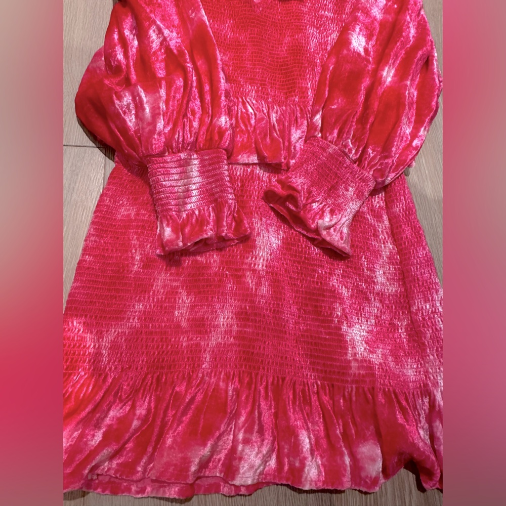 NWT Loveshackfancy Evan dress grenadine pink XS - Picture 6 of 15